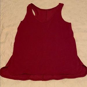 Lululemon cotton tank maroon sz 4